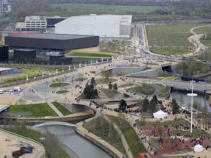 The park and surrounding buildings have helped rejuvenate the city