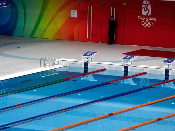 Half of the Beijing National Aquatics Center was eventually remodeled and turned into a water park.