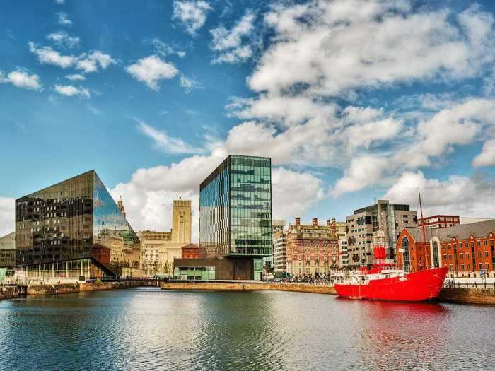 The port at Liverpool, England.