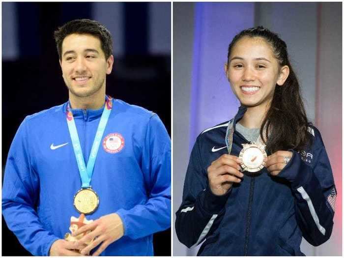 Married couple Gerek Meinhardt and Lee Kiefer are both Olympic fencers.