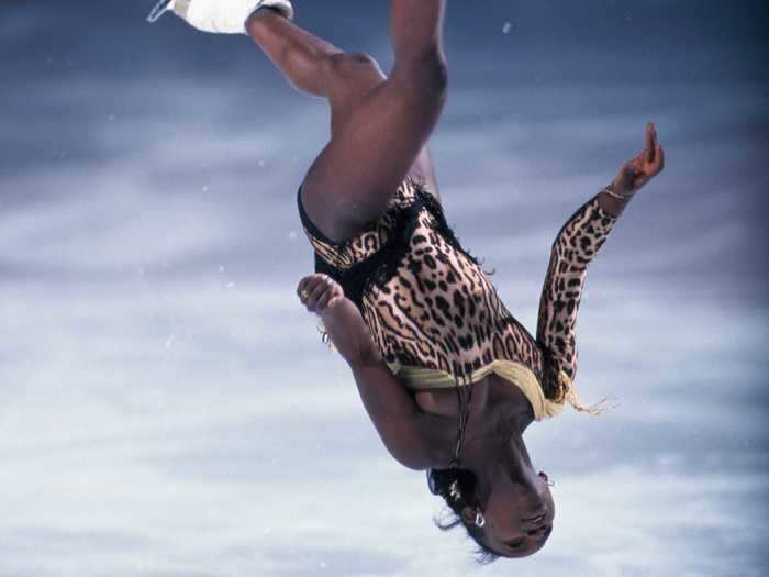 During the 1998 Winter Olympics, ice skater Surya Bonaly pulled off an illegal yet impressive backflip on the ice that cost her points.