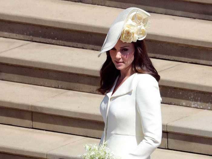 The duo both wore pale hues at Prince Harry and Meghan Markle