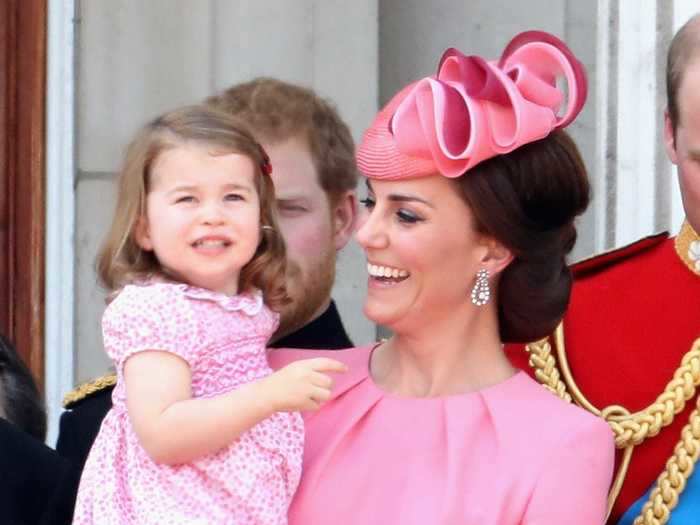 The pair wore pink together again at the Trooping the Colour in 2017.