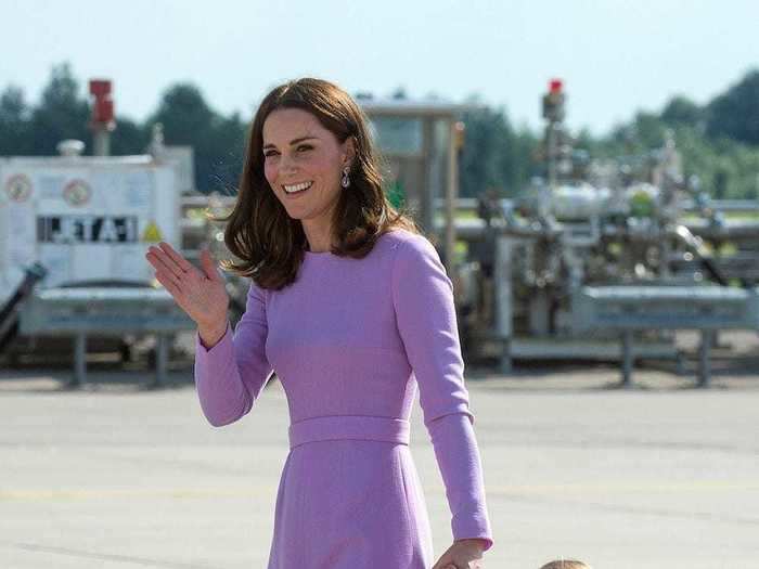 Charlotte and Middleton wore pink ensembles on the same trip.