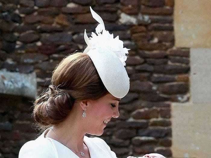 Kate Middleton matched Princess Charlotte for her christening.