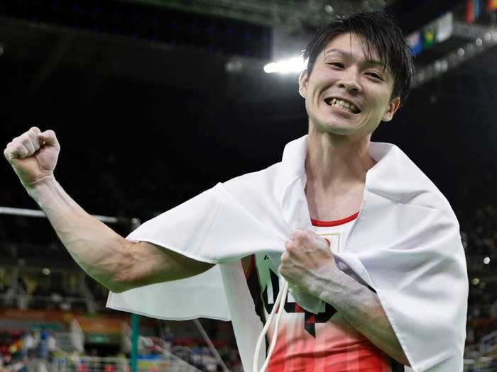 Japanese gymnast Kohei Uchimura won gold medals in the team event and all-around.