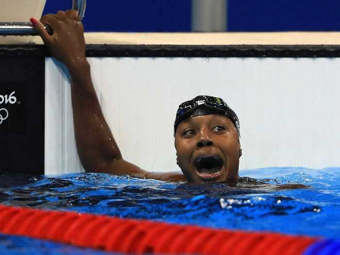 Simone Manuel also broke out with a gold medal in the 100-meter freestyle in an upset victory.