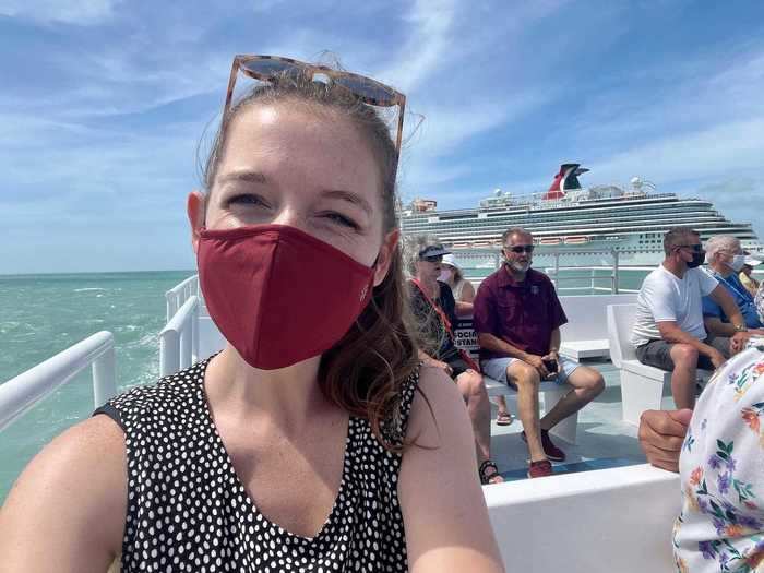 Other changes were apparent on port days where passengers were required to wear masks when leaving the ship.