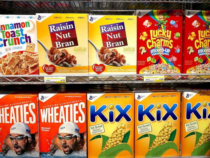 General Mills shrunk its "family size" boxes from 19.3 ounces to 18.1 ounces - a drop of nearly 10%.