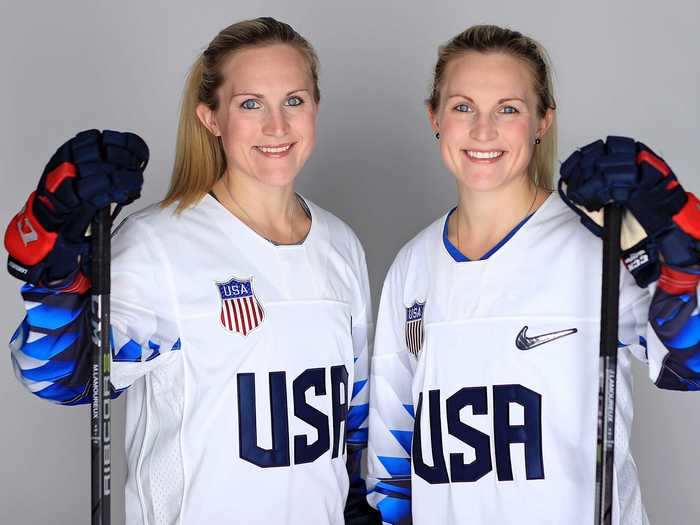 NORTH DAKOTA: Twins Jocelyne and Monique Lamoureux have three medals in ice hockey to their names.