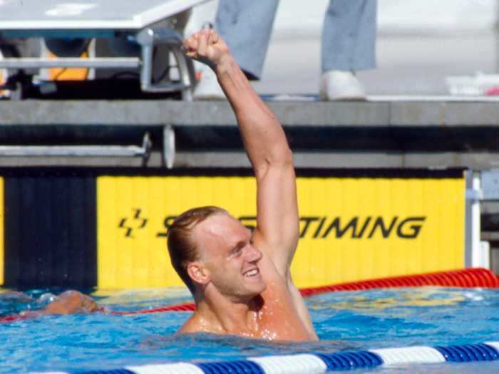 FLORIDA: Rowdy Gaines won three gold medals in swimming events at the 1984 Olympics.