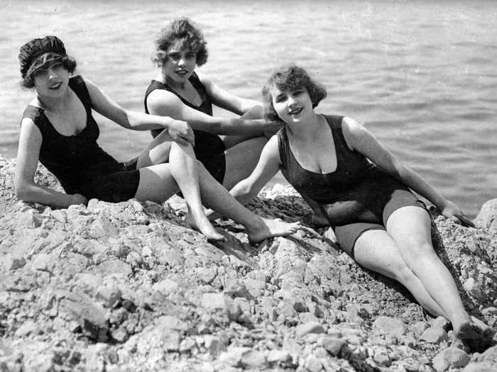 In the 1920s, swimsuits