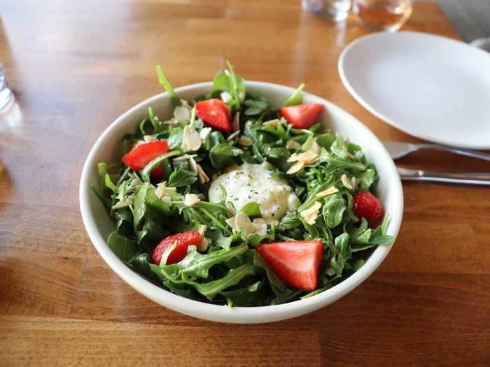 I started off my meal with an arugula salad.