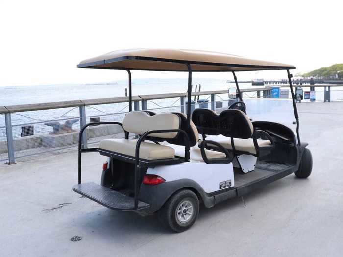 A Collective Retreats staff member was waiting to take our group to the resort via golf cart.