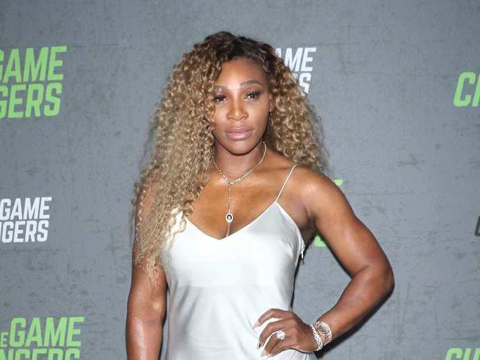 Serena Williams looked chic in a silk dress at the 2019 "The Game Changers" premiere.