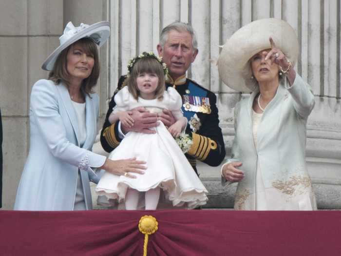 She has five grandchildren from her own two children, and five from her royal stepchildren.