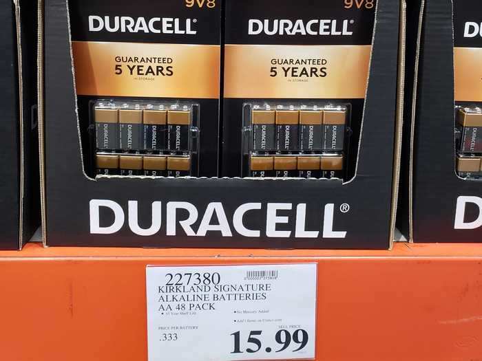 One of the best stock-up items at Costco is batteries.