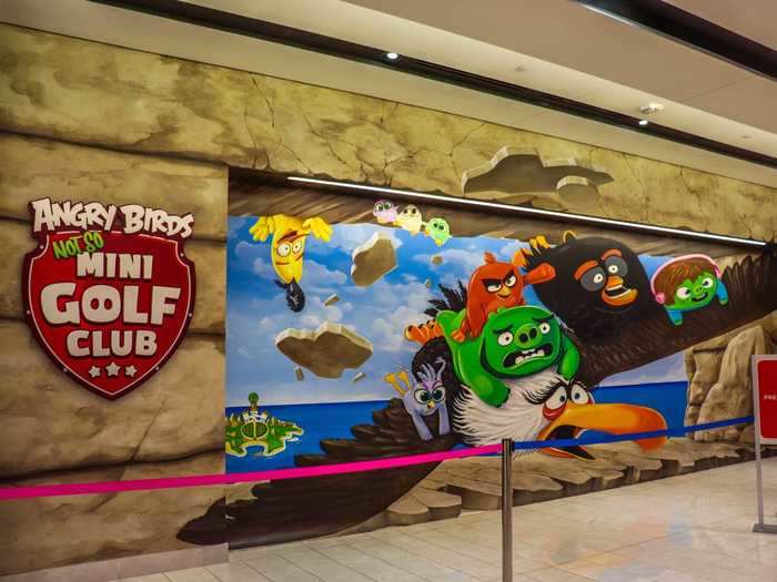 Angry Birds-themed miniature golf...