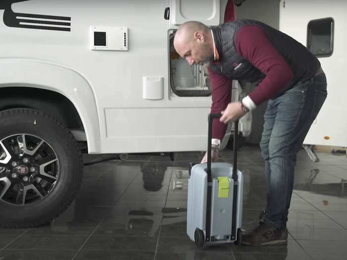 The van also uses a cassette sewage structure that breaks down all of the unwanted sewage. The suitcase-like cassette can then be removed from the van and emptied into a toilet at any rest stop or establishment.