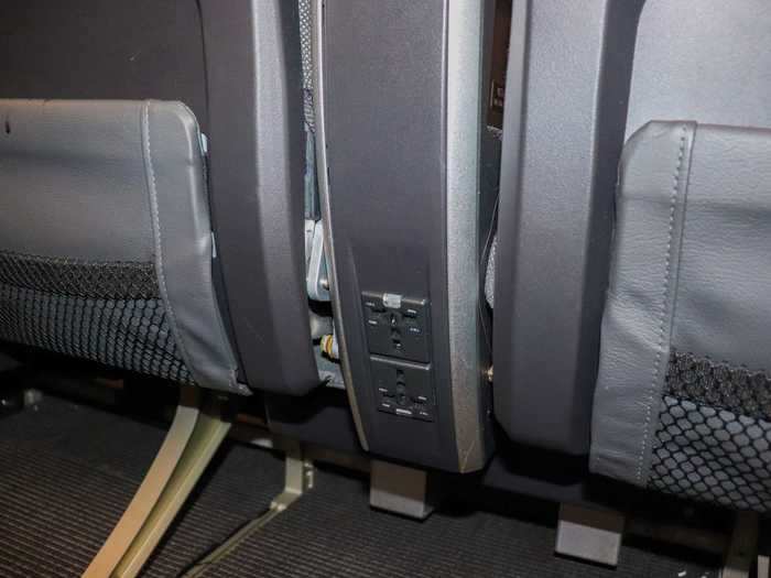 In-seat power via 110vAC power outlets...