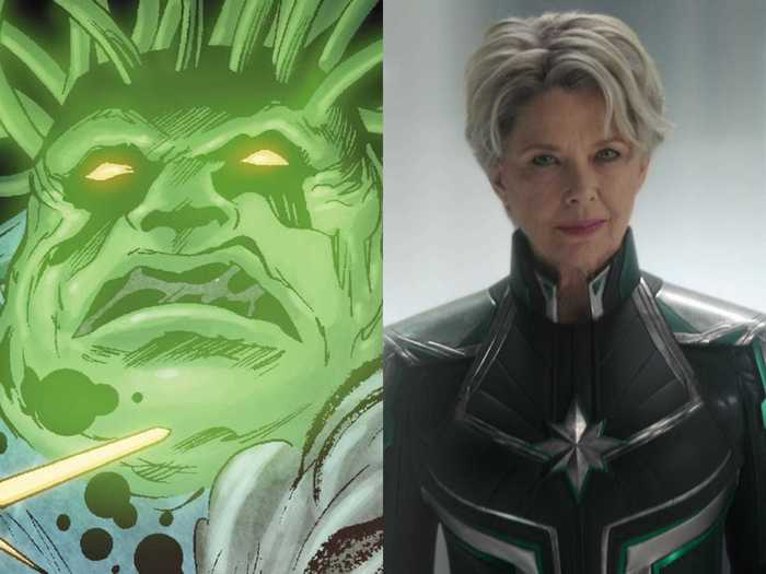 Annette Bening played a version of the Supreme Intelligence, the AI that rules the Kree Empire in both the film and the comics.