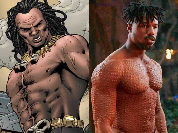 Michael B. Jordan played Erik "Killmonger" Stevens - the son of a cast-out Wakandan prince - in "Black Panther.