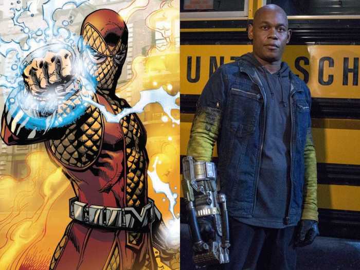 Bokeem Woodbine played another minor villain in "Homecoming," known as the Shocker (real name Herman Schultz). He was the second Shocker in the film.