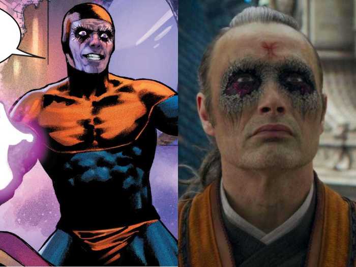 Kaecilius, played by Mads Mikkelsen, was dragged into the Dark Dimension by the film