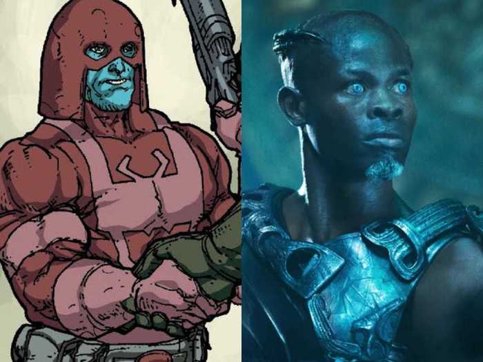 His enforcer, Korath the Pursuer, was played by Djimon Hounsou.