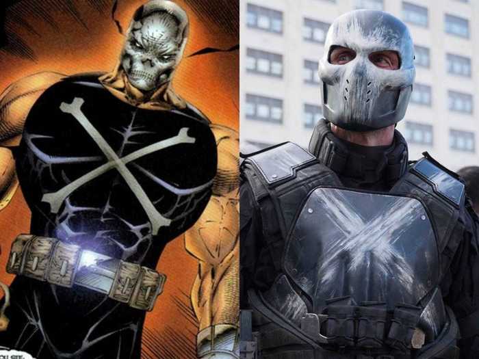 In the MCU, Brock Rumlow was a secret Hydra agent inside S.H.I.E.L.D. before getting turned into his more recognizable persona, Crossbones, due to a building collapsing on him. He