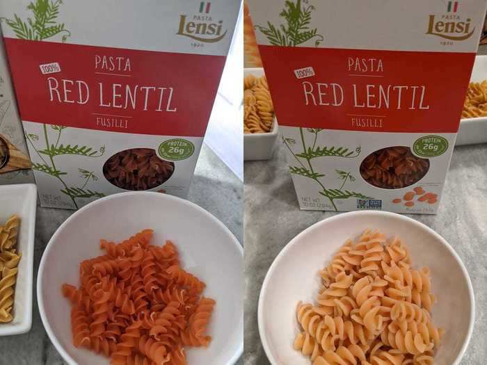 Pasta Lensi was the next red-lentil variety in the lineup.