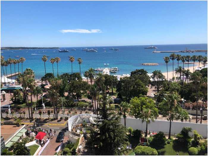 The best thing about the suite was the Cannes beachfront view.