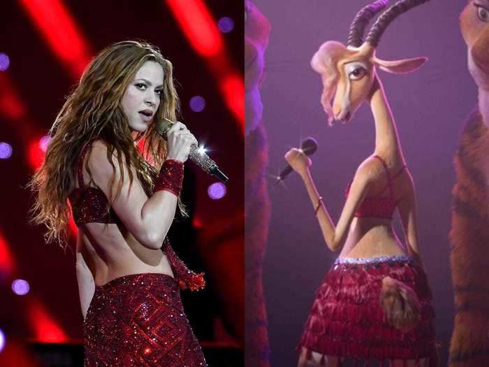 Shakira played an antelope version of herself as Gazelle in "Zootopia."