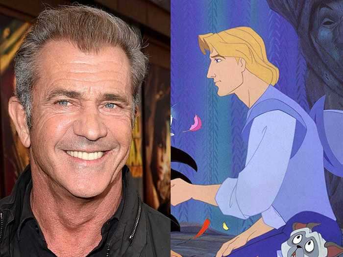 Mel Gibson voiced John Smith in "Pocahontas."