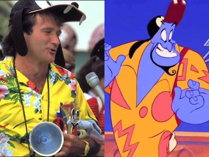 Genie in "Aladdin" was voiced by the one and only Robin Williams.