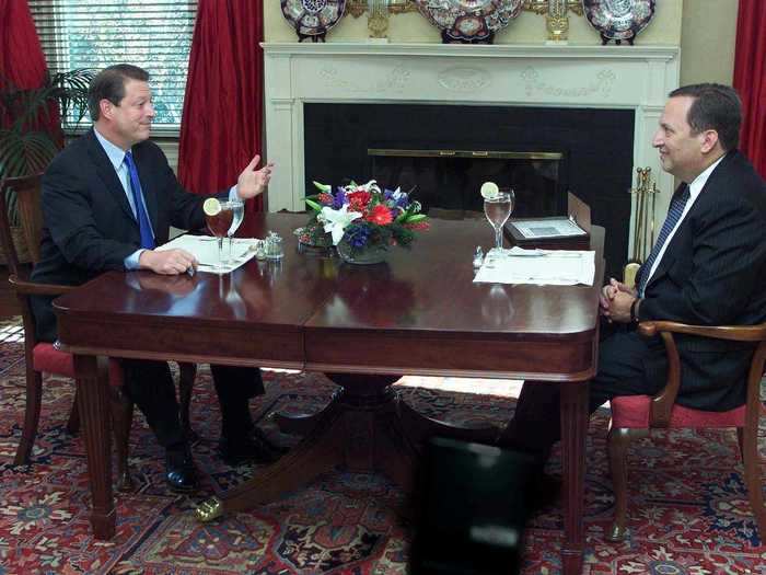 Vice President Al Gore opted for burgundy curtains and rugs.