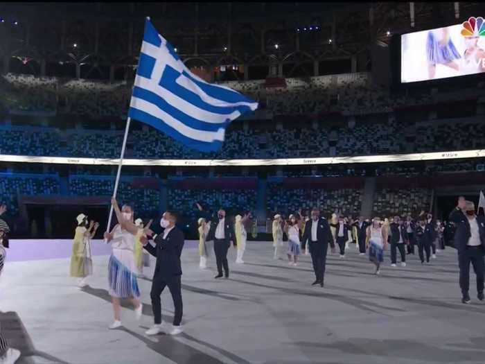 The Parade of Nations is underway with Greece leading the way as usual.