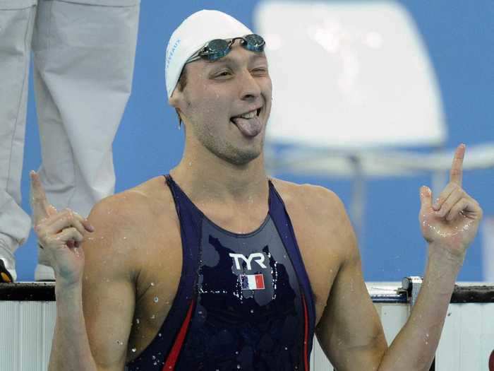 Amaury Leveaux swam the first leg for France.