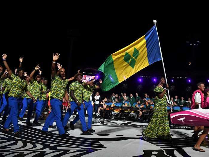 Saint Vincent and the Grenadines also brought a show-stopping print to the Summer Olympics.