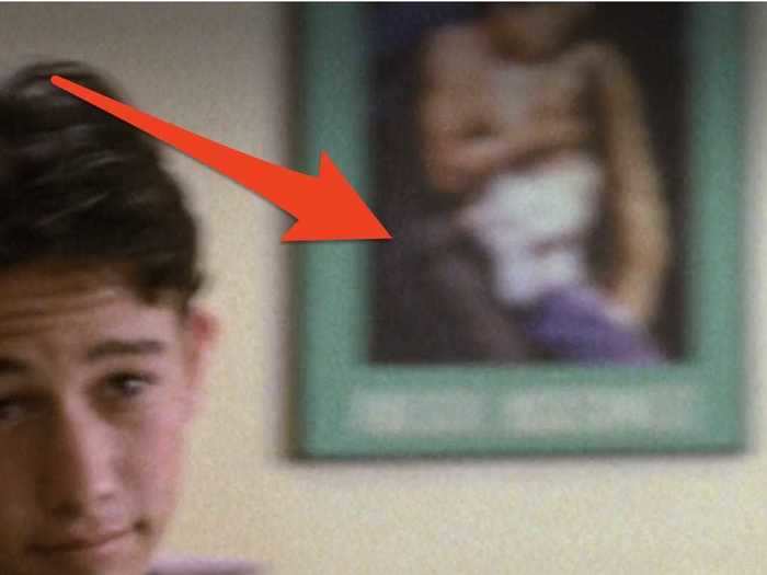 The guidance counselor in "10 Things I Hate About You" seems to have an erotic novel cover on the wall in her office.