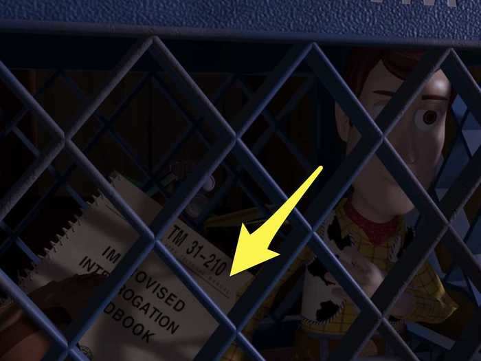 An Army interrogation handbook appears in "Toy Story."