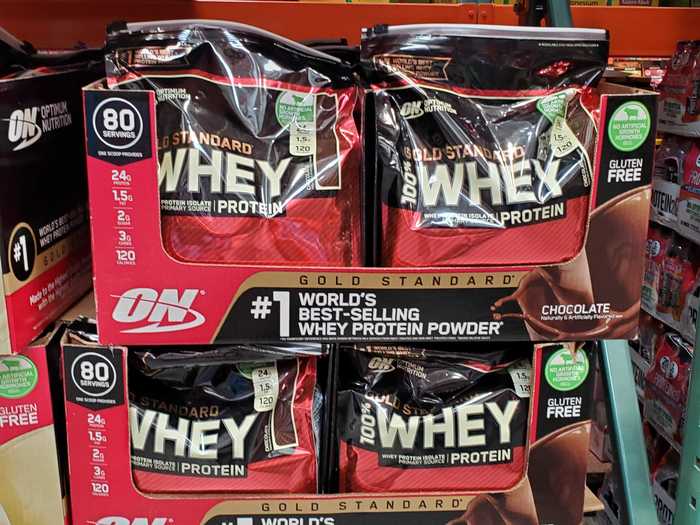 Whey protein powder is a staple for me, and I try to buy it on sale.