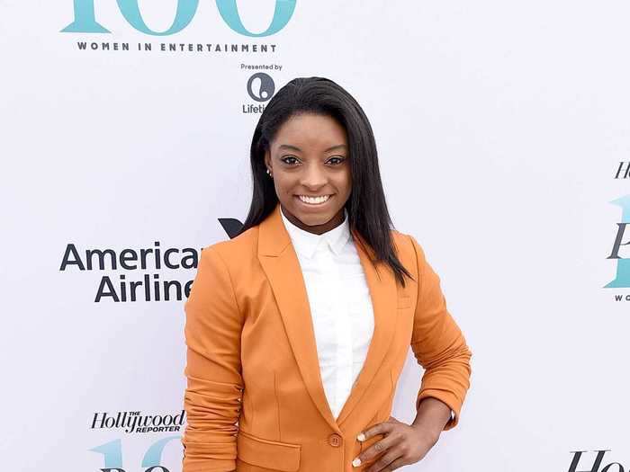 A few days later, Biles showed the sophisticated side of her style.