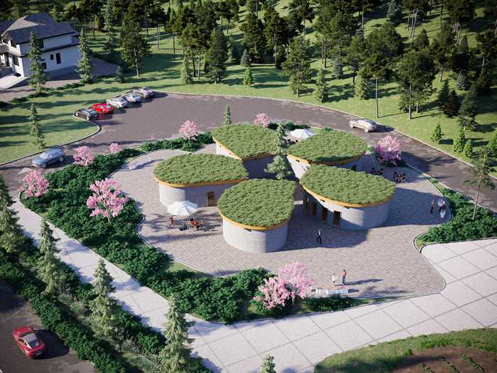 The community - currently called "Sakura Place" - will have five three-bedroom homes that will form the appearance of a flower.