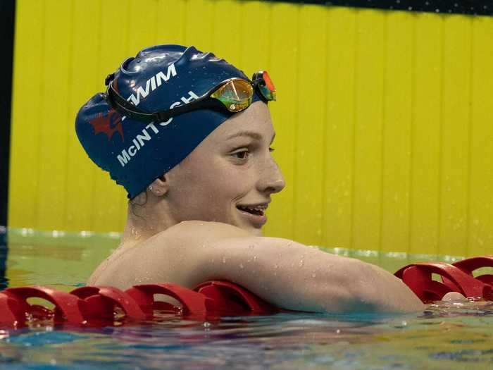 14-year-old swimmer Summer McIntosh is competing for Canada.