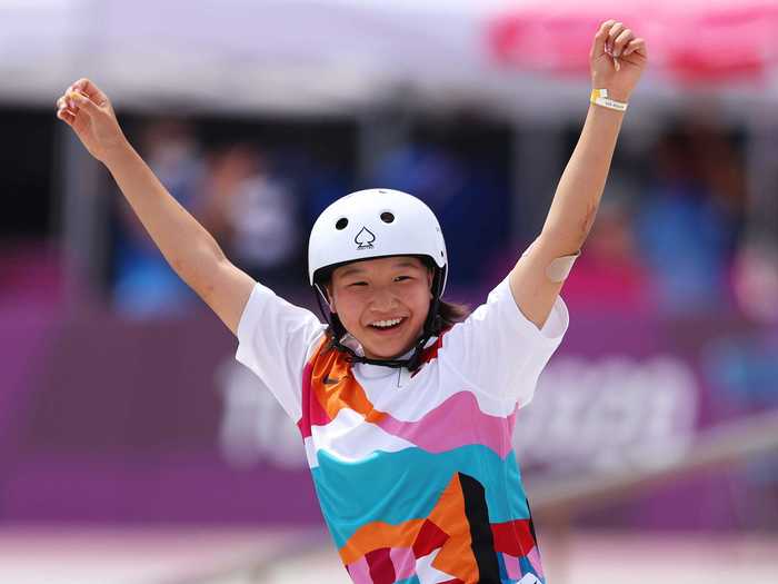 Momiji Nishiya is competing for Japan at 13 years old.