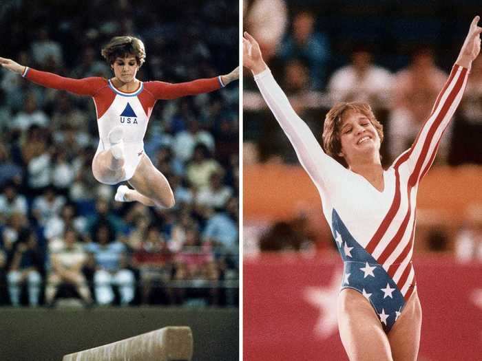 Mary Lou Retton introduced the world to bold, graphic designs with her stars and stripes leotard at the 1984 Los Angeles Games.