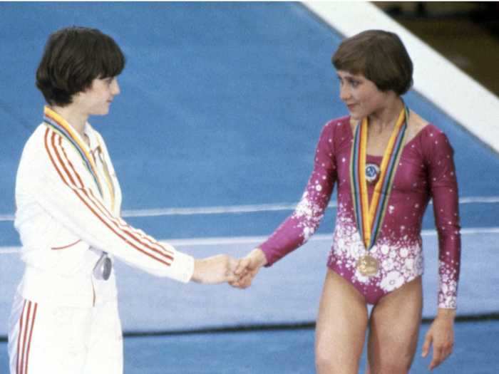 In the early 1980s, leotard manufacturers began using a new material called lycra that made the garments more form-fitting.