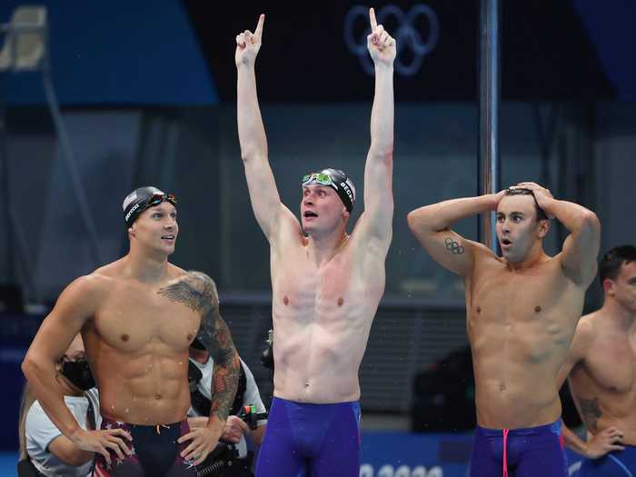 Brooks Curry, Blake Pieroni, Bowen Becker, Zach Apple and Caeleb Dressel - Men