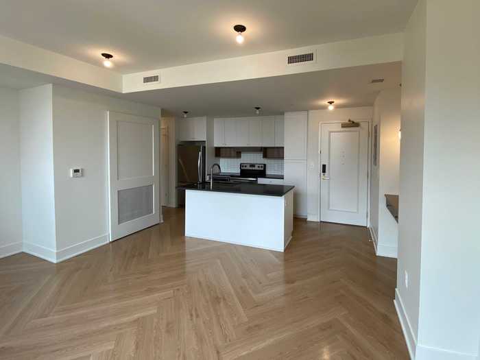 A 598-square-foot, one-bedroom apartment at The Scott costs $1,790 per month.